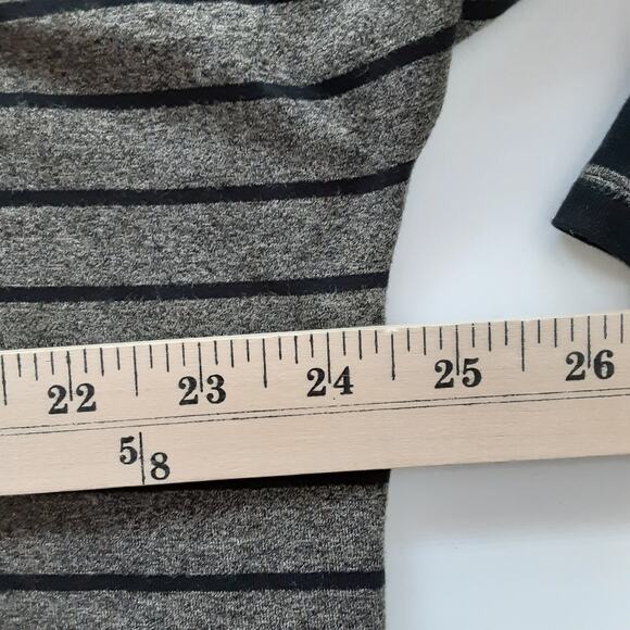 Liv By Habitat Clothes Cowl Neck Sweater Gray Stripe Oversized Women L Lagenlook - Picture 8 of 10